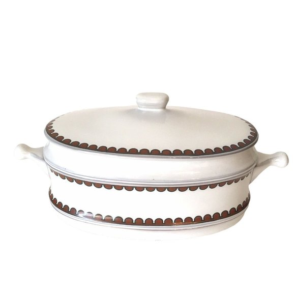 MCM Dutch Oven Soup Tureen Stock Pot 1957 Bavaria Germany Goebel 11" Casserole - Picture 5 of 8